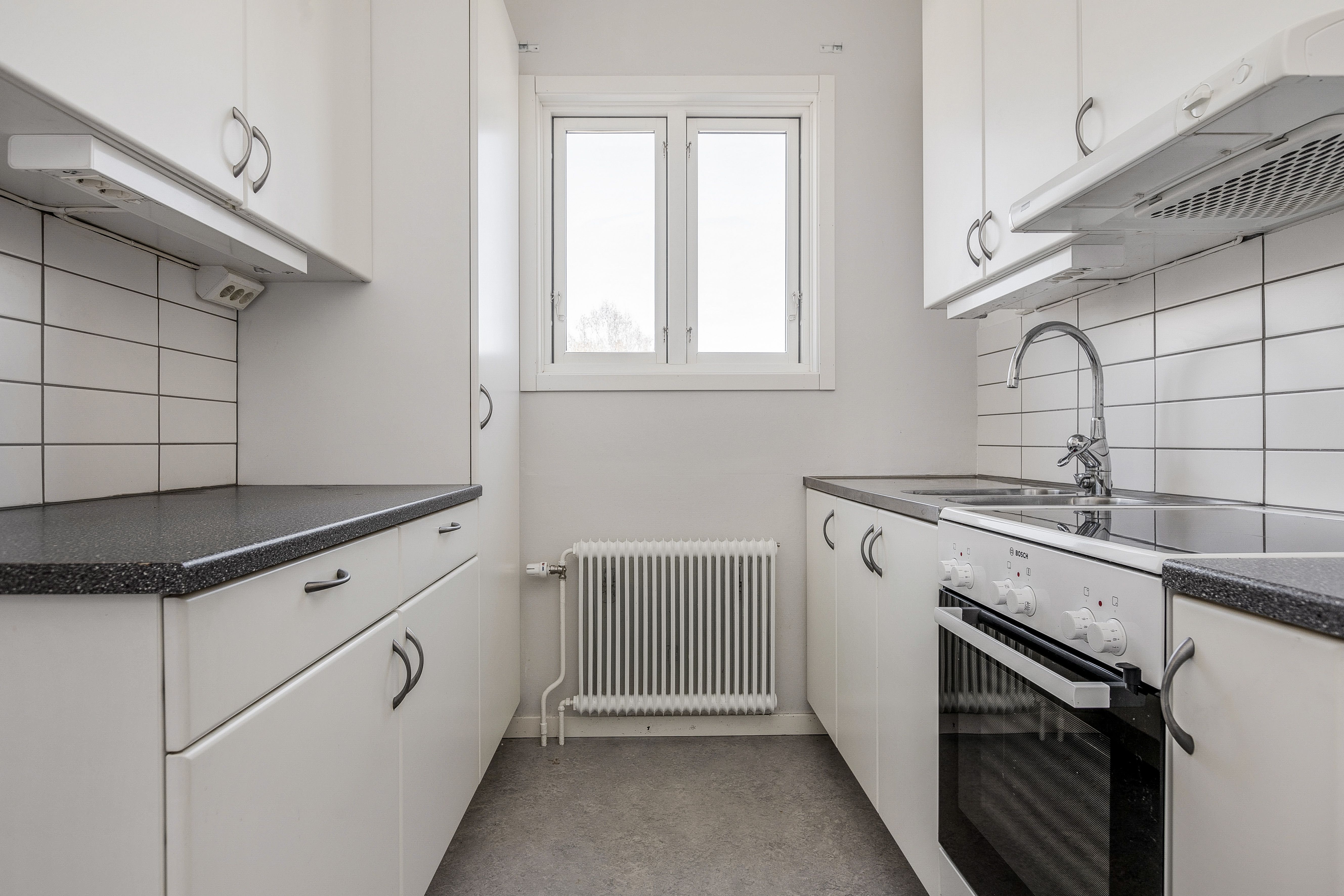 Gavellägenhet med matrum och fönster i vardagsrum