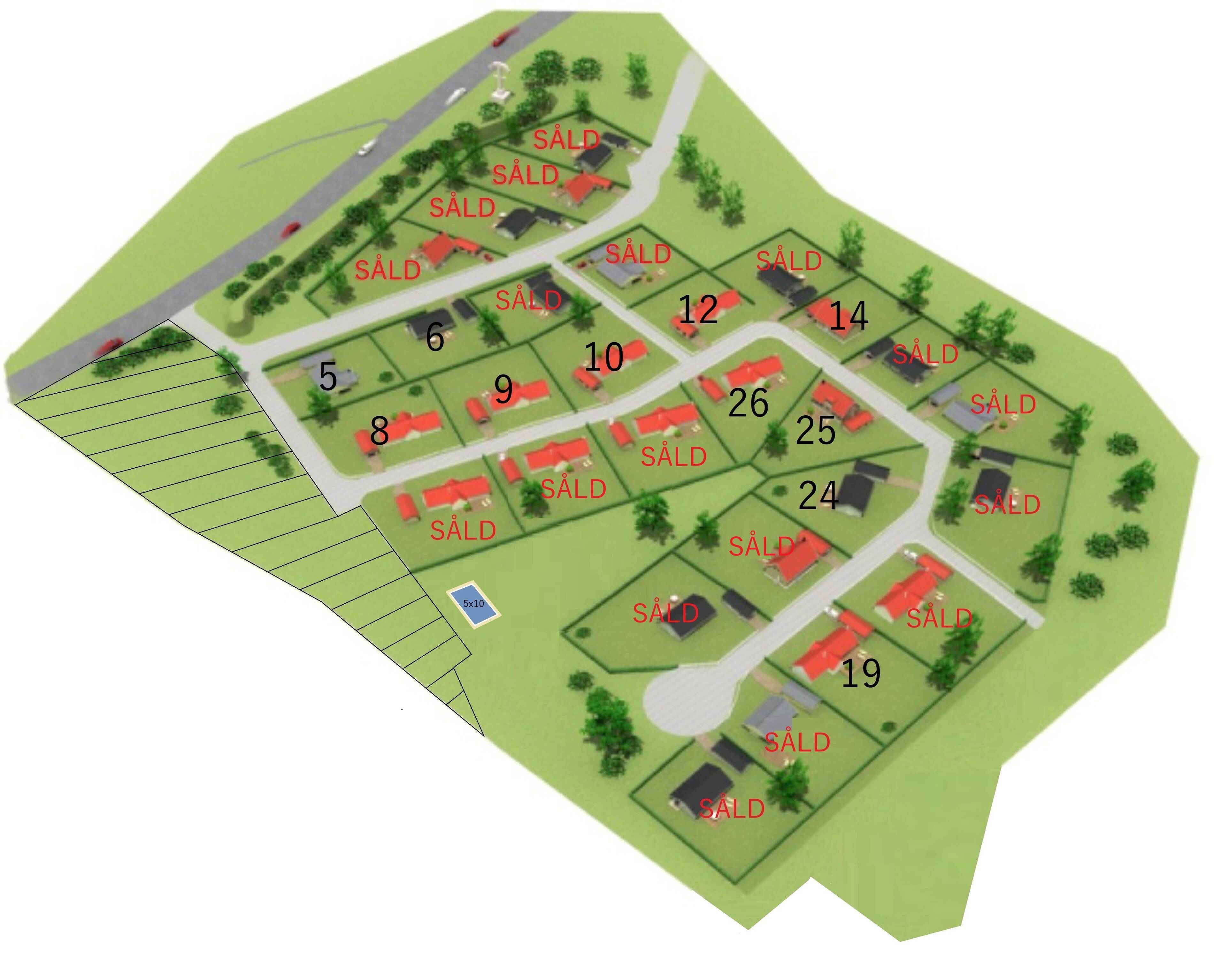 Illustration situationsplan. Avvikelser kan förekomma.